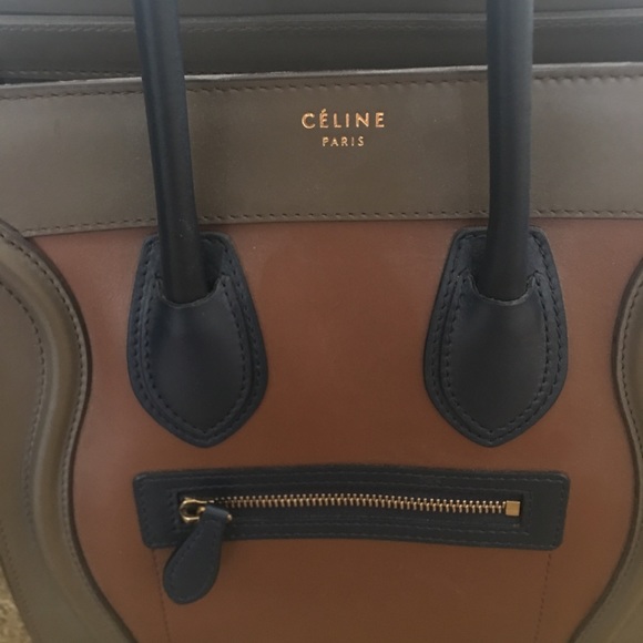 100% AUTHENTIC Celine Tri-Color Luggage Tote! - Picture 2 of 7